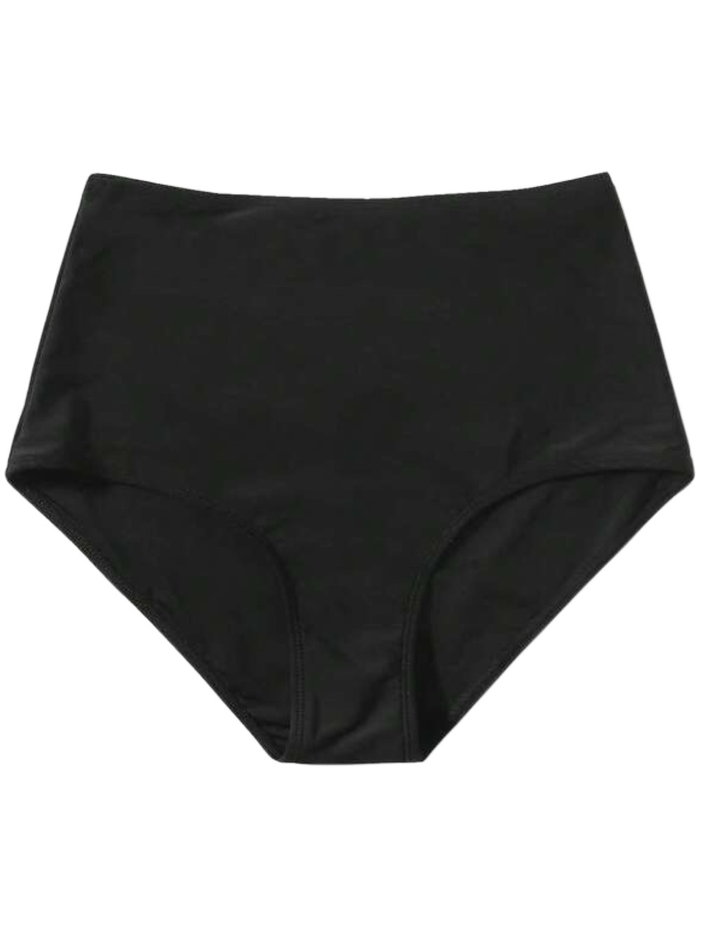 NEW Classic Solid Black Vintage Inspired High Waisted Bikini Swimsuit Bottoms